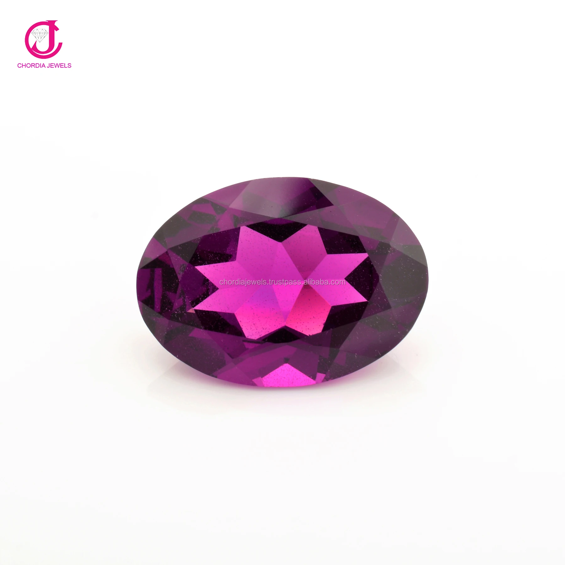5.88 Carat Oval Faceted Cut Deep Purple Rhodolite Loose Gemstone ...