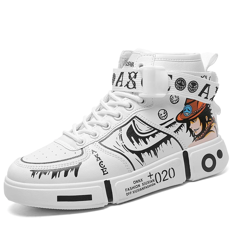 

Ziitop Wholesale Designer Portgas D Ace Men Sneakers Anime Breathable One piece Shoes Men Casual Shoes Men Skateboard Shoes, Red,green,yellow