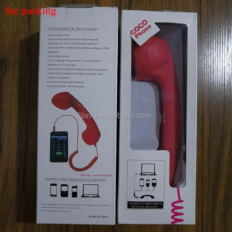 vintage universal cell phone smartphones retro handset black 3.5 mm jack 2 meter cable.jpg