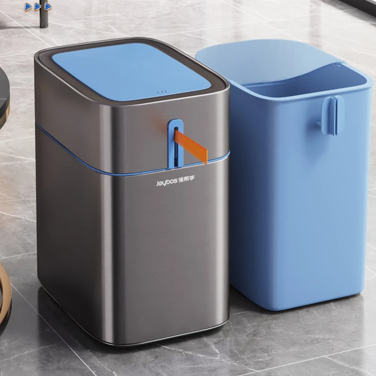 

JOYBOS Stainless steel trash can easy packing with Odor Filter System waste bin Garbage Bin for Kitchen