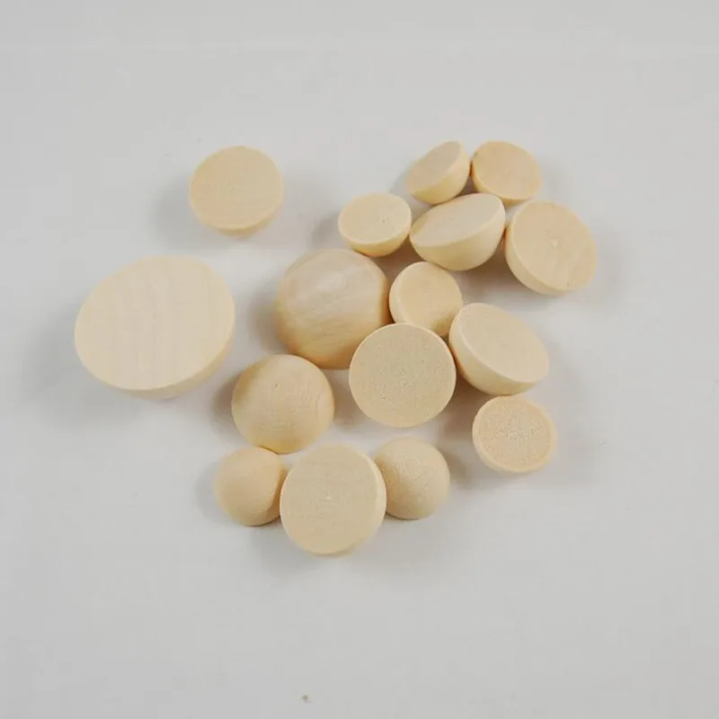 

Natural Half Wood Ball Lead-free Eco-Friendly Wooden Beads For DIY Jewelry Making Unfinished Accessories, Natural wood color