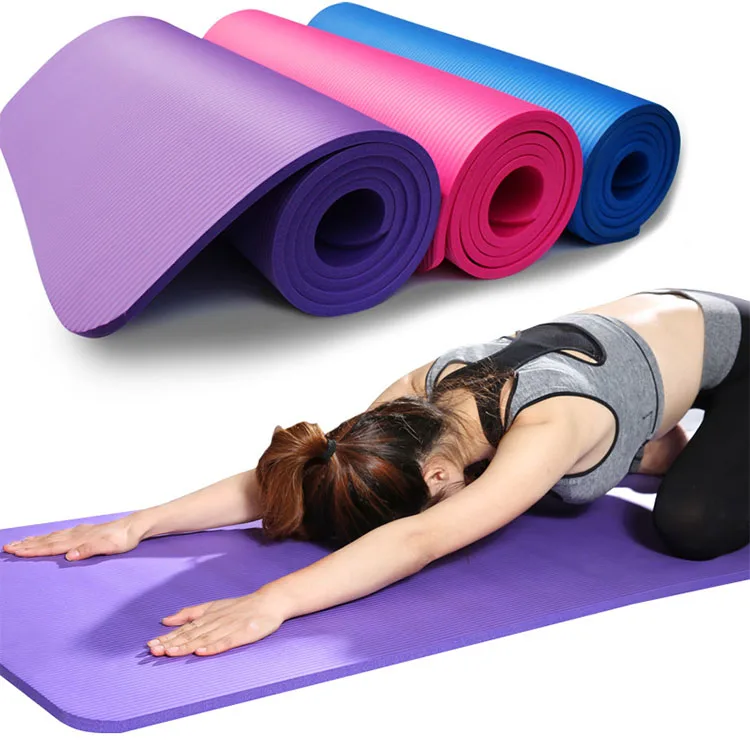 

kids printed eco friendly foldable non slip 10mm thick nbr organic exercise fitness pilates yoga mat, Red,green,purple,blue,black,pink,gray