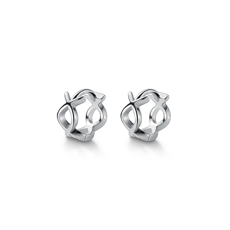 

E5177 New 2021 Jewery Silver 925 Hollow Earbone Ear Button Female Diamond