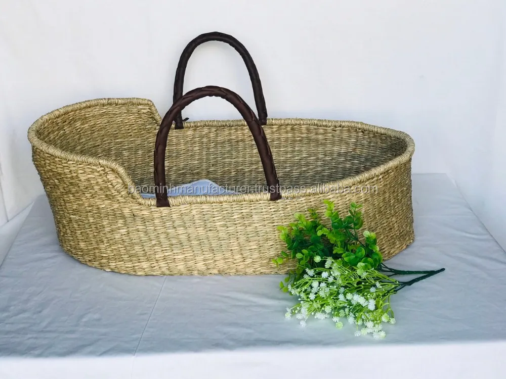Natural Seagrass Baby Changing Basket With Rope Handle Buy Baby