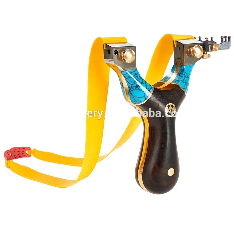 

Export quality competitive game slingshot emerald stitching steel hunting slingshot Rubber band slingshot, Picture