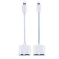 

2 in 1 For dual Audio Converter Plus Splitter Earphone Aux Cable OTG adapter for iPhone X 7 8 Plus charging