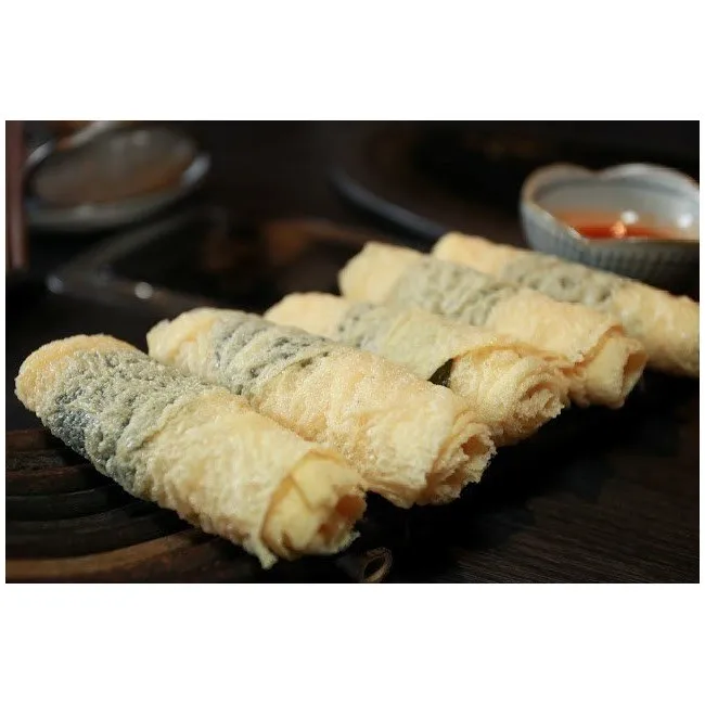 
Mikarfu Halal Vegan Steamboat Dish Golden Dried Beancurd Roll Sheet with Seaweed 148G 