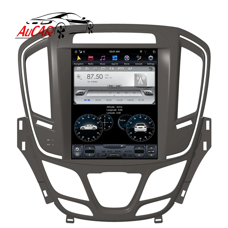 

Aucar 10.4" Vertical Screen Android 9 Car Radio GPS Navi Car Multimedia DVD Car Stereo Video Head Unit For Buick Regal 2014-2018, Black