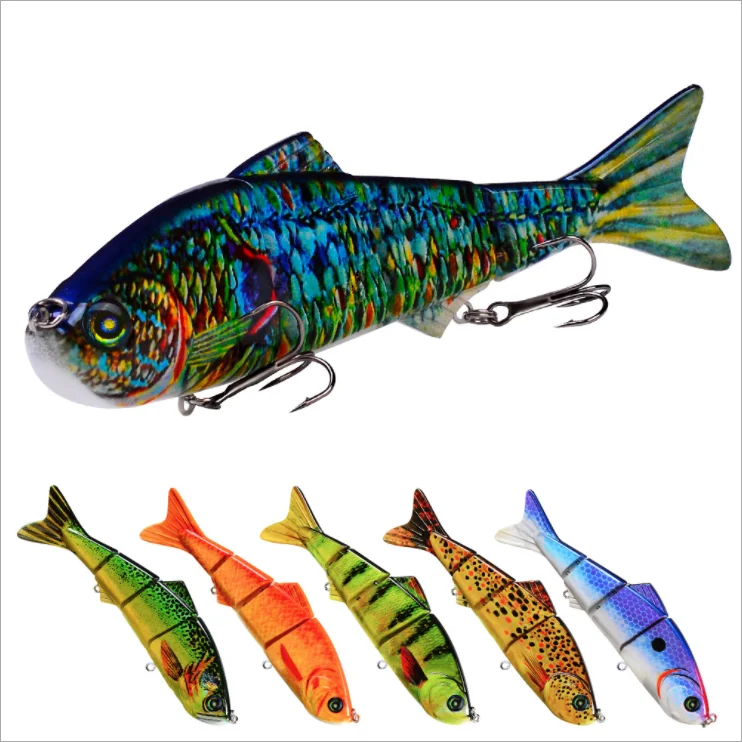 

new wholesales 155mm 38g 4 Segments Bass Fishing Jointed Fishing Lures Jointed Swimbait 10 colors, 10colors