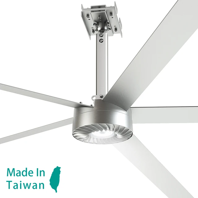 Taiwan big HVLS commercial fans ECO Ventilation system LED lighting