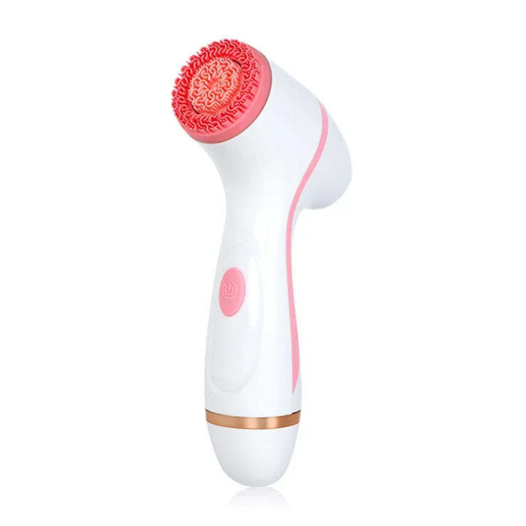 

Portable 3 Adjustable Speeds Spinning Cleansing Waterproof Facial 360 Rotating Exfoliating Massage Facial Cleaner, Pink,light green