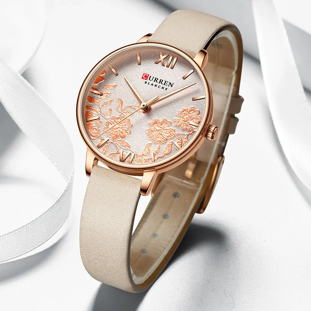

CURREN 9065 Watches for Women Casual Leather Strap Quartz Wristwatch Luxury Top Brand Clock Watch Female Classy Ladies Watch