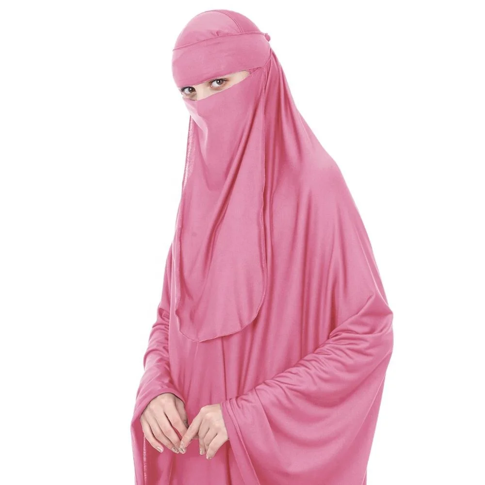 

Comfortable Niqab 2 sets for Muslim Women Traditional Ialmic women hijab face veil niqab, 12