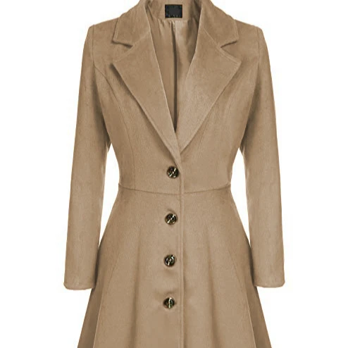 

New Fashion Womens Ladies Clothing Korean Casual Winter Autumn Button Down Long Trench Coat, Picture