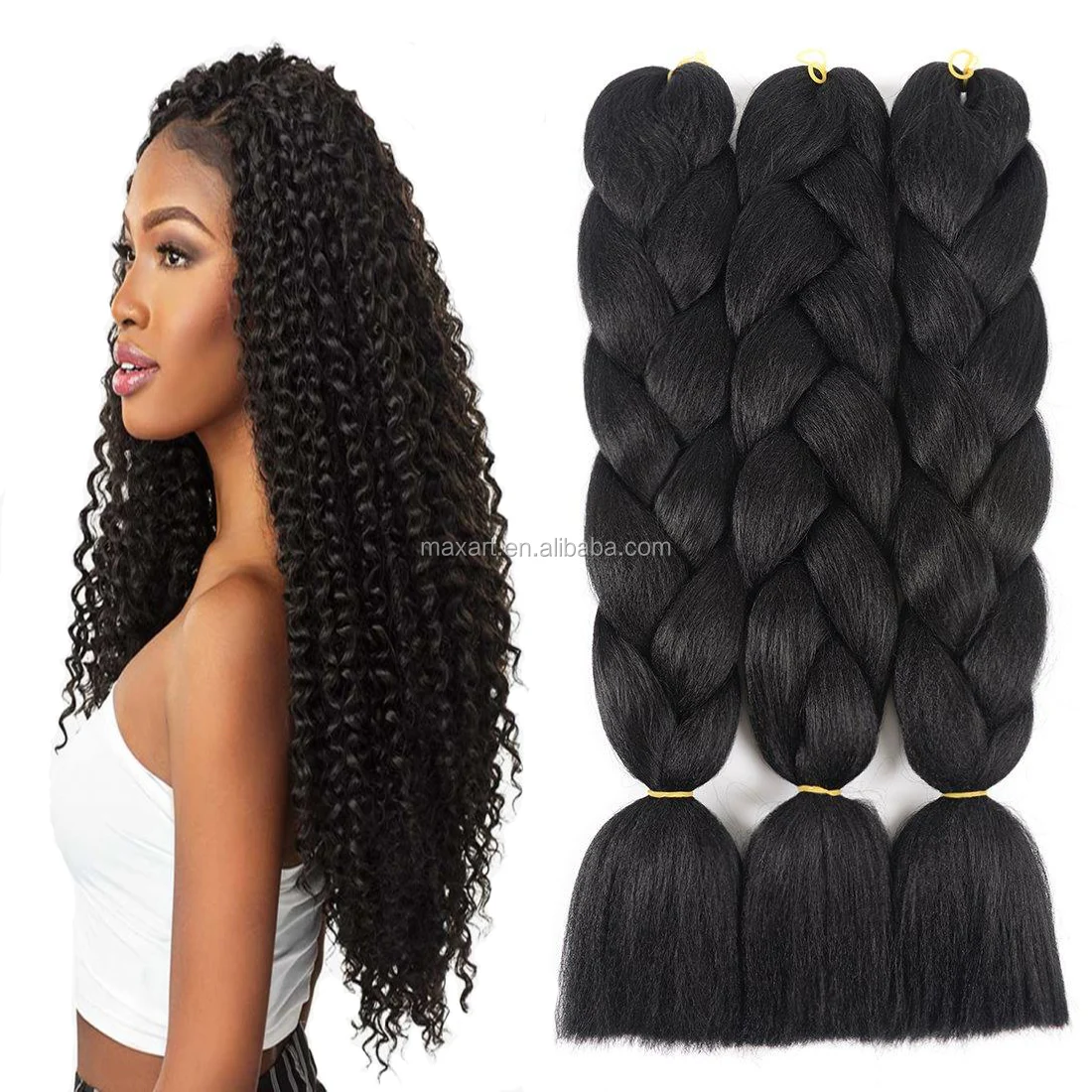 

Cheap Wholesale Super Synthetic 24inch Jumbo Hair Braid Factory Price Hair Extension - Plain Color, As picture shows
