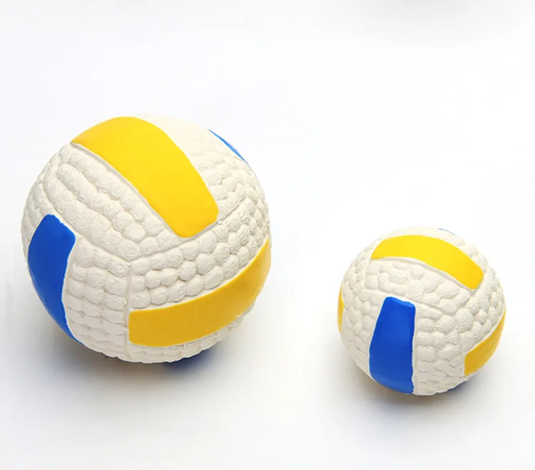 

Wholesale Soft Latex Squeaky latex volleyball pet chew toy, Picture shows