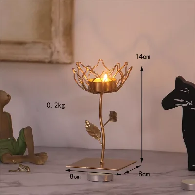 
golden metal candlestick for home decoration holiday party candle holder scones 