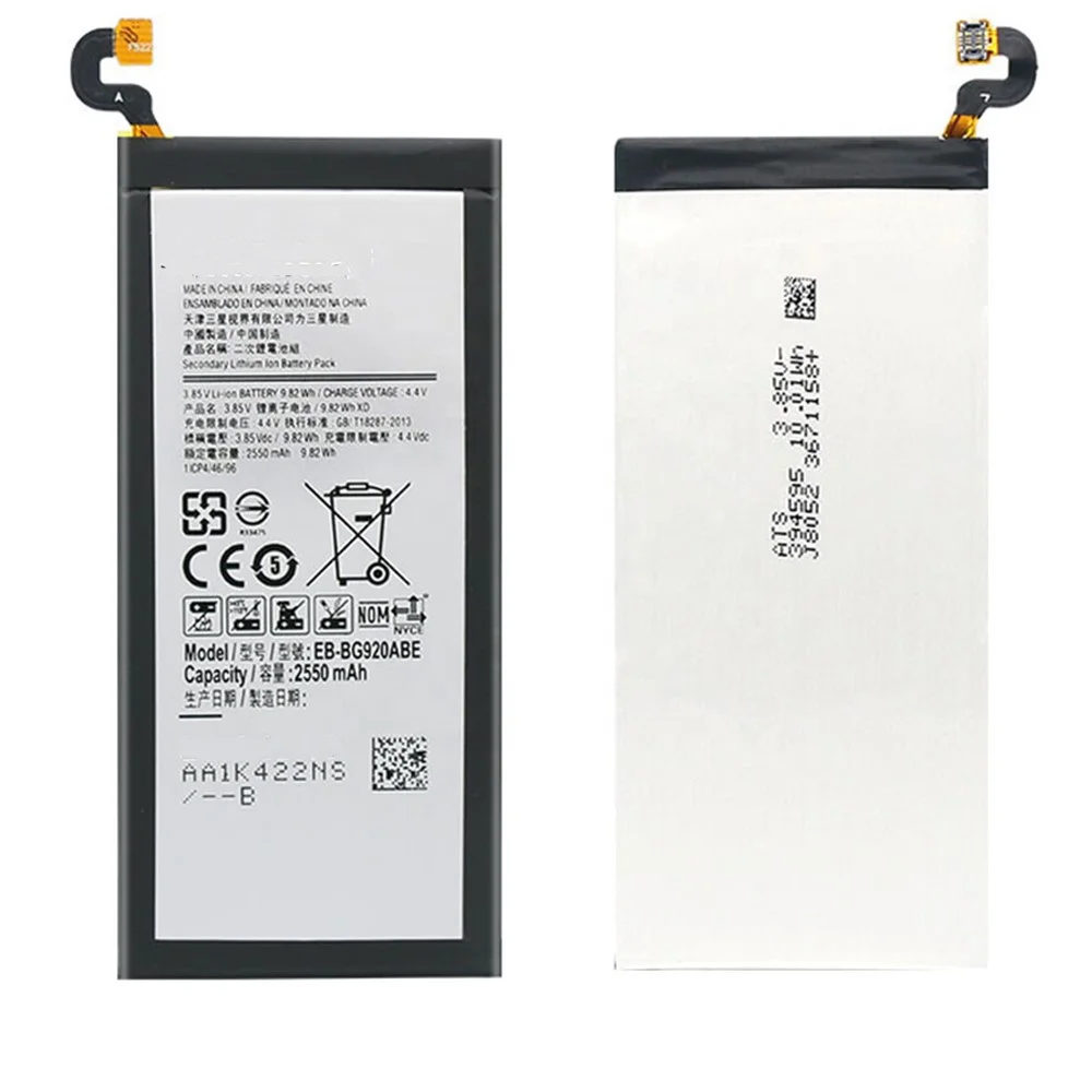 

EB-BG920ABE for Samsung Galaxy S6 Battery SM-G920F G920FD G920I G920A G920T G920S/K G9200 G9208 G9209 2550mAh AAA Best Batteries