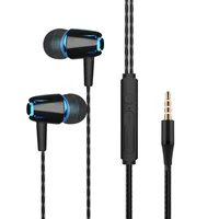 

in ear Earphone wholesale Wired Super Bass 3.5mm Colorful Headset Earbud with Microphone for Samsung or all round jack earphone