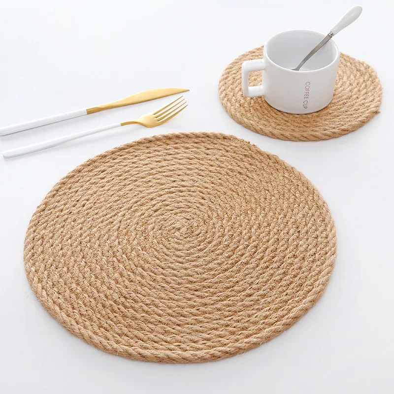 

Amazon 100% Jute Hand Braided Placemats Rustic Vintage Farmhouse Table top Dining party Table Oval Placemat, Natural color