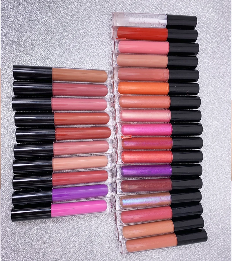 

wholesale high pigment private label liquid loose matte waterproof shiny glitter lipstick