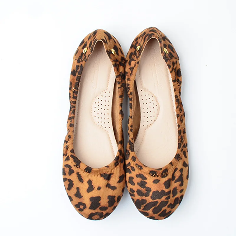 

Comfortable low cut casual flat shoes women's leopard print granny shoes round toe mossimo shoes, Multi