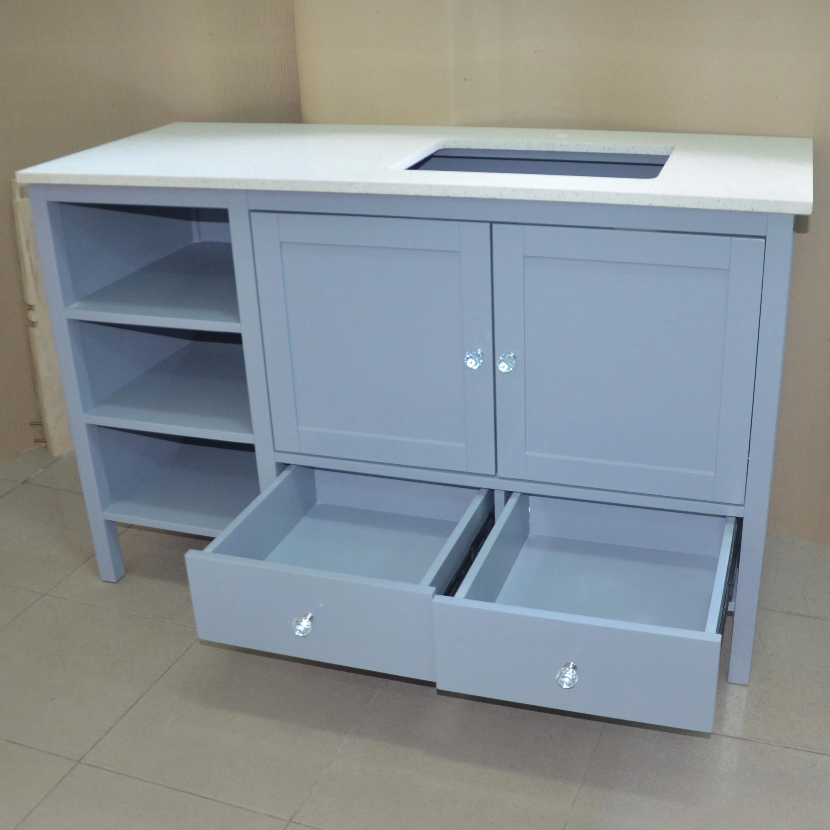 
Wooden Vanity bathroom include quartz 