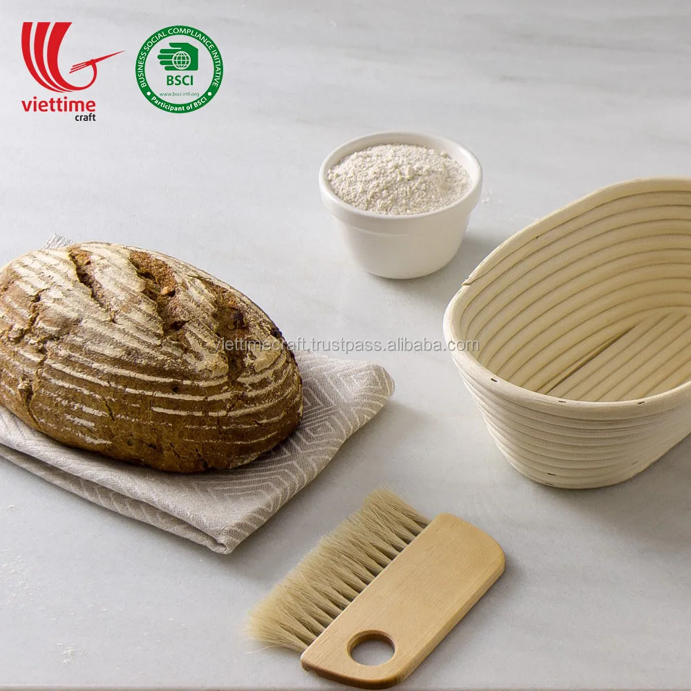 Natural Set Rattan Rattan Bread Proofing Basket Round Shape,Brotform Kitchen Accessories For
