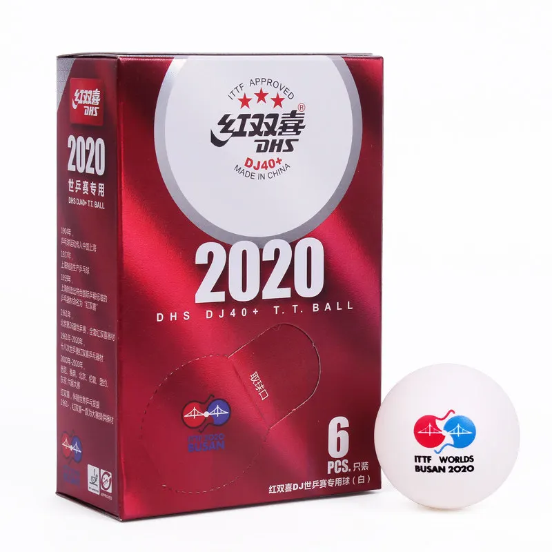 

DHS ITTF DJ40+ 3-Star Table Tennis Ball For TOKYO Olympic Games BUSAN World Tour Plastic ABS DHS 3 Star ping pong Balls, White