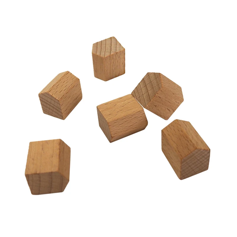 gd 100pcs 木制动物形状-14x18x20 木制大房子工艺品块玩游戏教育玩具