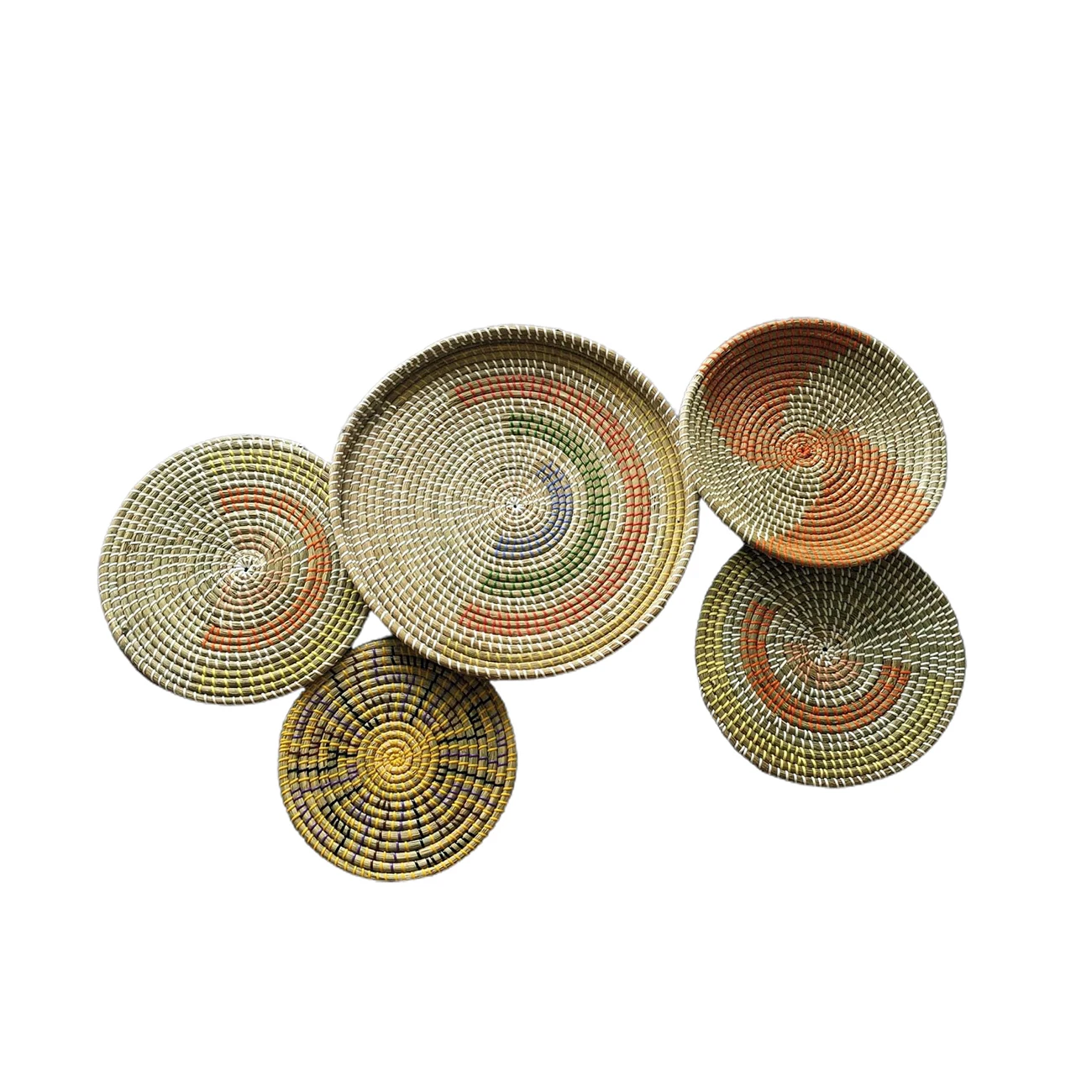 Black And White Twist Pattern Seagrass Wall Decor Plate Buy Seagrass