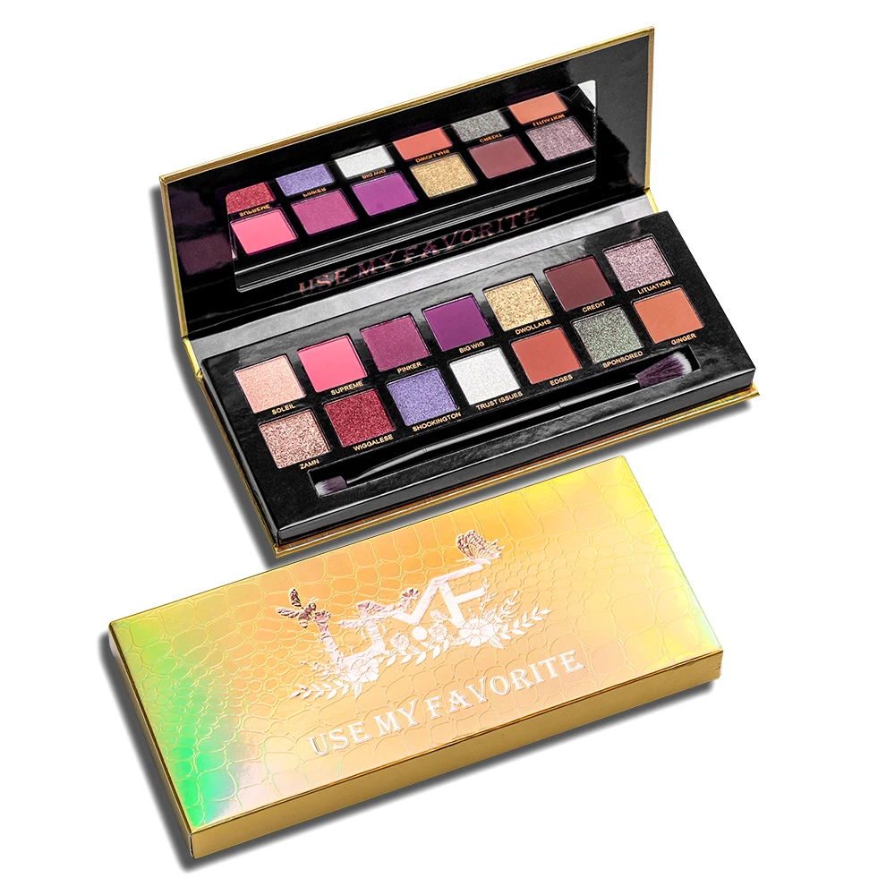 

Eyeshadow Palette Packaging Custom Logo Private Label OEM ODM Makeup Waterproof Personalized Eyeshadow Palette