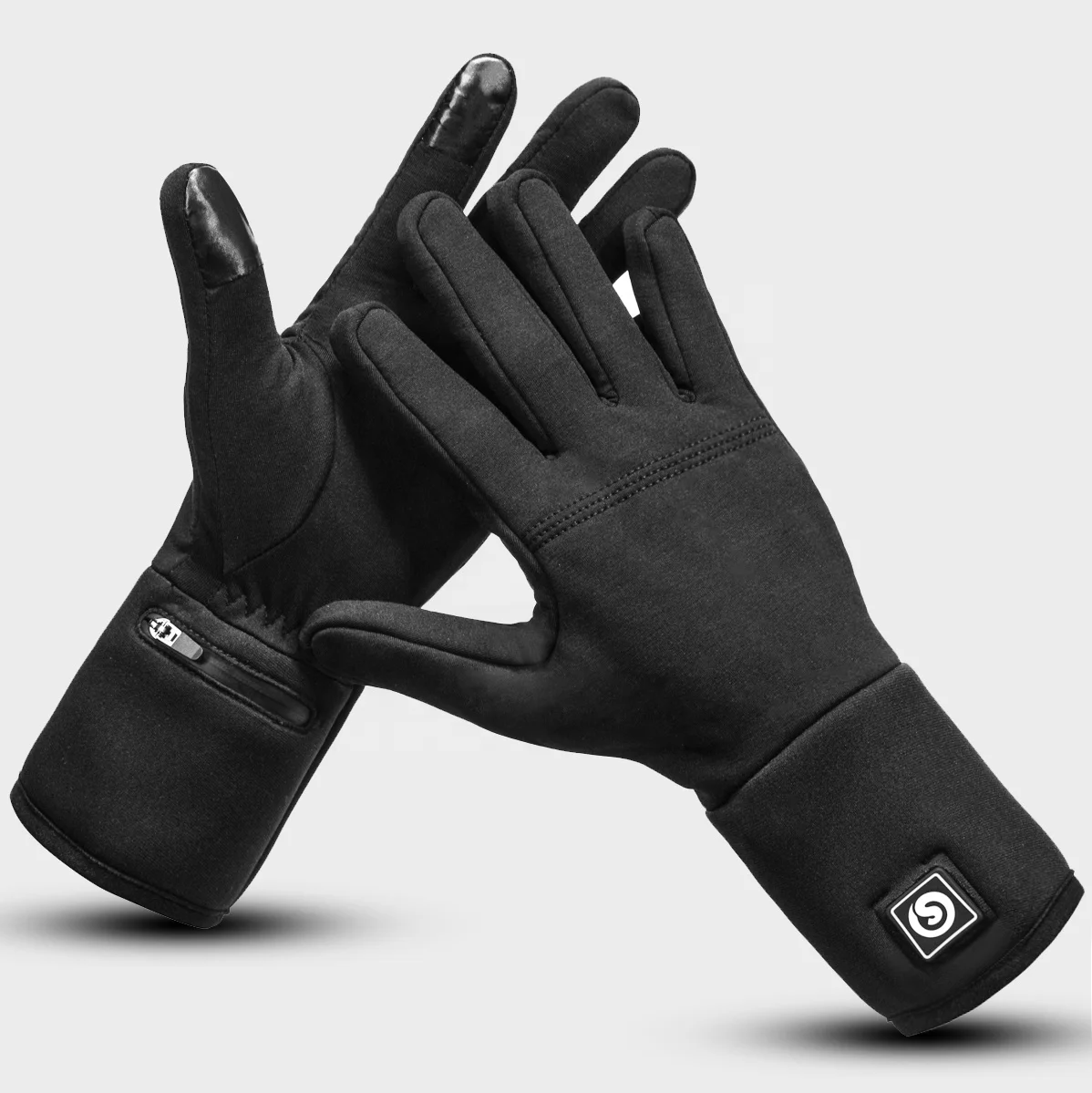 

SAVIOR 7.4V 2200Mah Rechargeable Battery Heated Glove Liner Thin Heated Gloves Bike Gloves, Black or customized