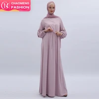 

9540#2019 New arrival elegant chiffon long sleeve muslim dresses dubai abaya