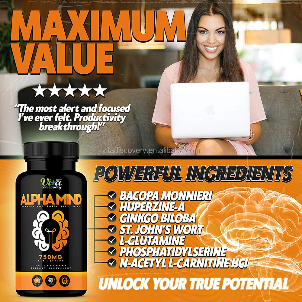 Supplement Nootropic Brain Booster Brain Nootropics Capsules Improve ...