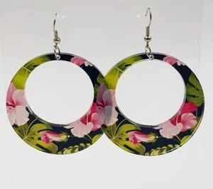Earrings Acrylic Glass, Souvenirs, DIY Jewelry making, Pendant, Key chain, Craft supplies, Earrings supplies
