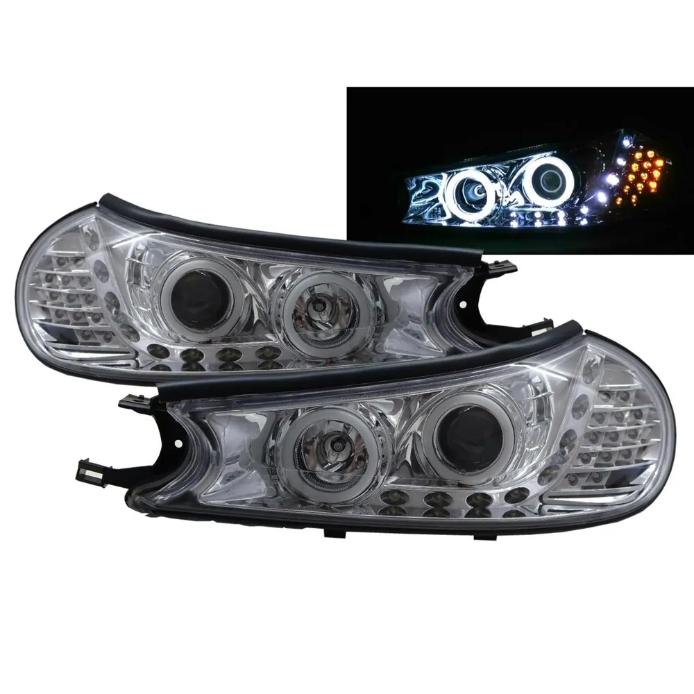 

MONDEO HC/HE MK2 96-01 4D/5D Cotton Halo LED R8Look Headlight CH US for FORD LHD