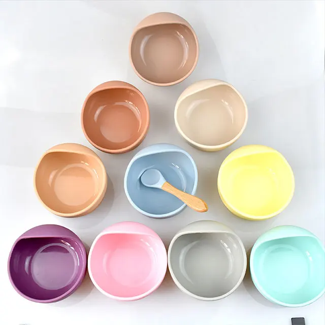 

New Fashion Silicone Baby Feeding Bowl Non-slip Bpa Free Suction Bowl