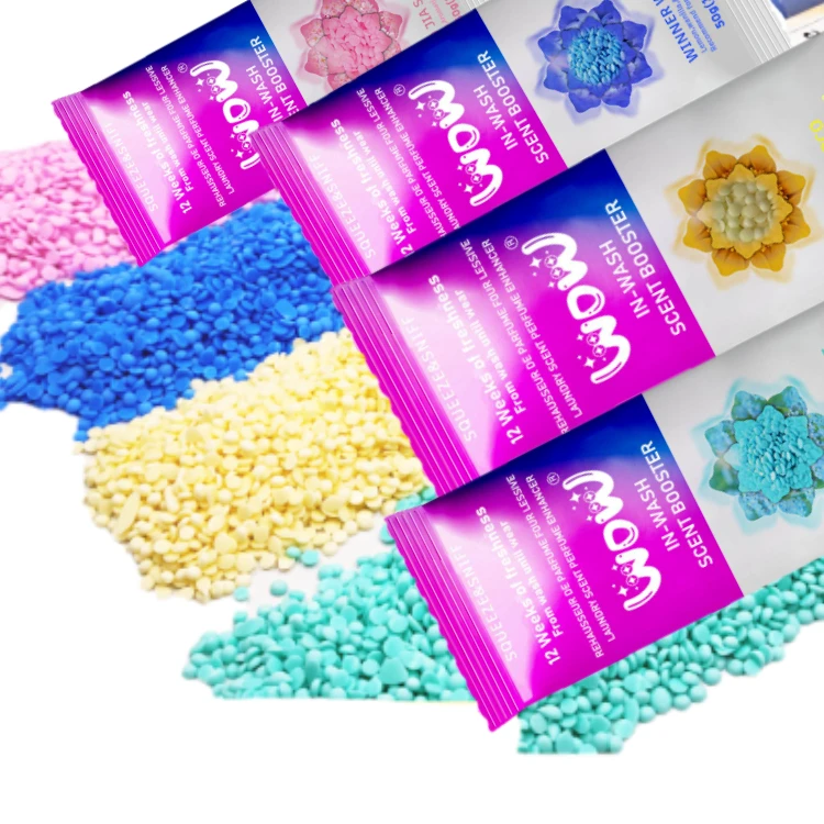 

wow laundry perfume manufacturer rose smell fragrance beads in wash scent booster beads scent boosters as 3 in 1 scent booster, White, yellow, blue, green, pink, purple or customized