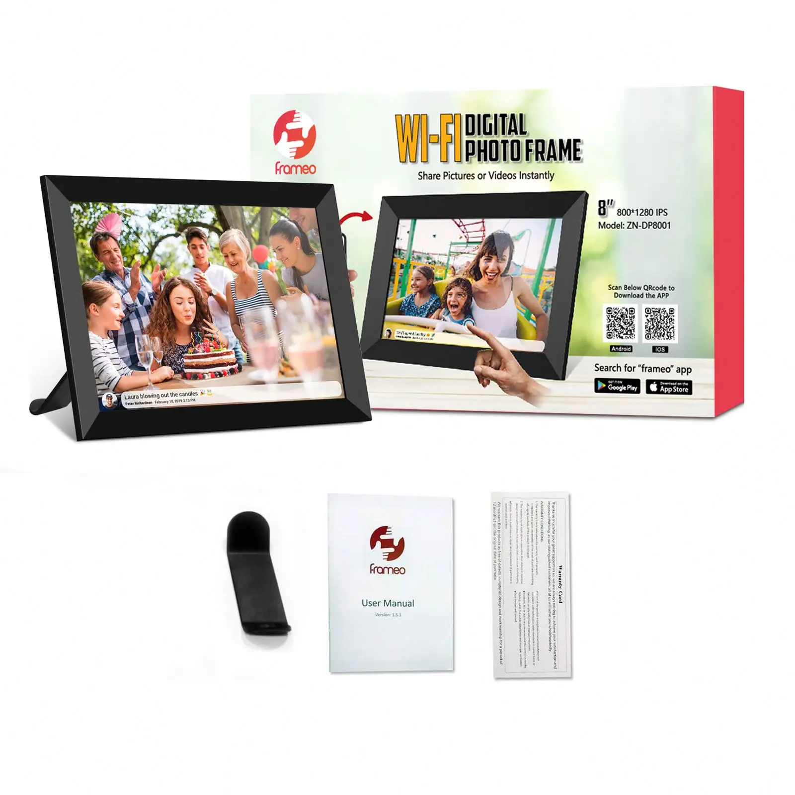 

Amazon hot sellingFrameo Wifi Digital Photo Frame 9.7Inch 1366*768 Ips