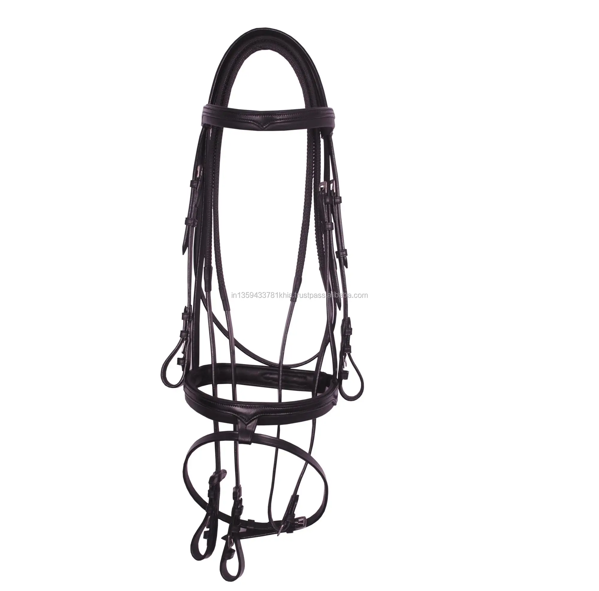 Leather Bridle Horse Leather Bridle Double Leather Bridle Dark Brown