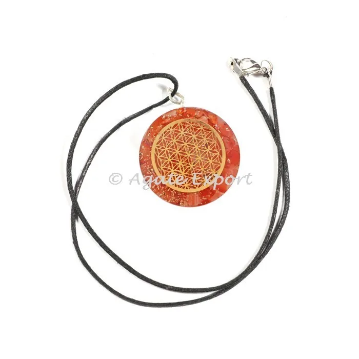 Wholesale Green Jade Tree Stones Round Pendant With Pendant
