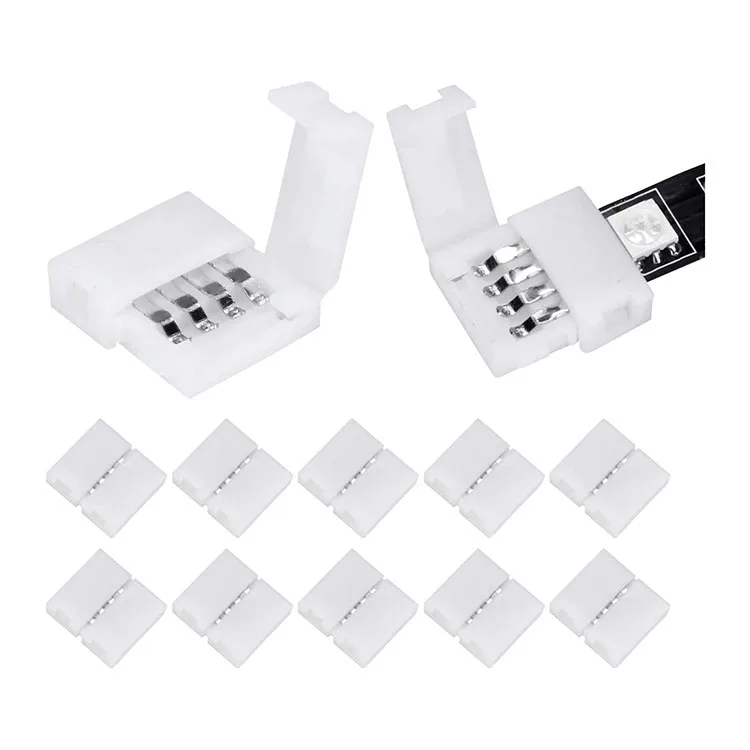 IP65 Waterproof 10mm 5050 SMD RGB PCB Board  Wire Connection Led Strip Light Solder Connectors 4pin