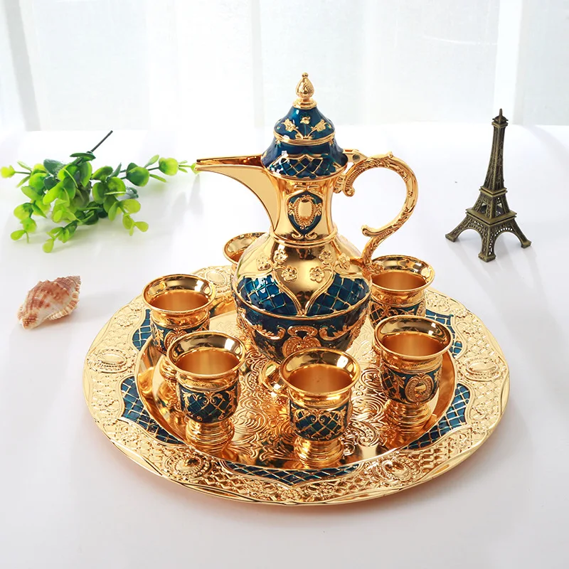 

European Luxury Ramadan Decorations Muslim Turkish Coffee Cups Tea Set For Wedding Party Supplies Decoration Set, Multi