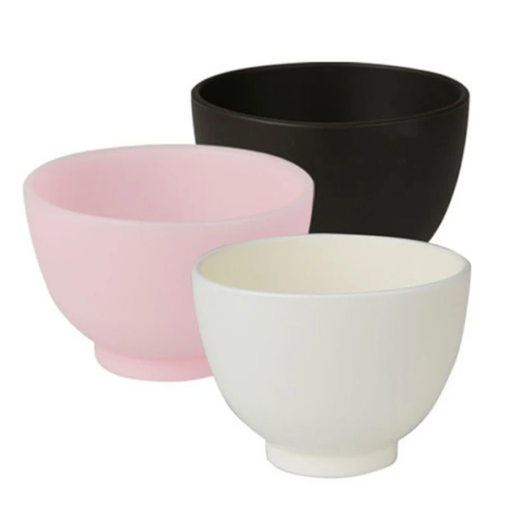 

Home Use Odorless Silicone Face Mask Mixing Bowl with stick spatula, Black,pink blue,white and any color