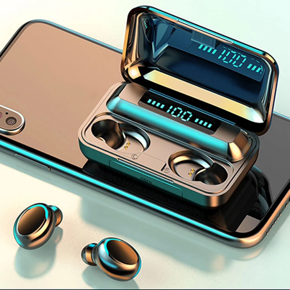 

F9-9 Earbuds TWS Audifono Touch Wireless Sport TWS F9 Earphones Intelligent 9D Stereo Bluetooth 5.0 F9 TWS Headphones, 2 colors