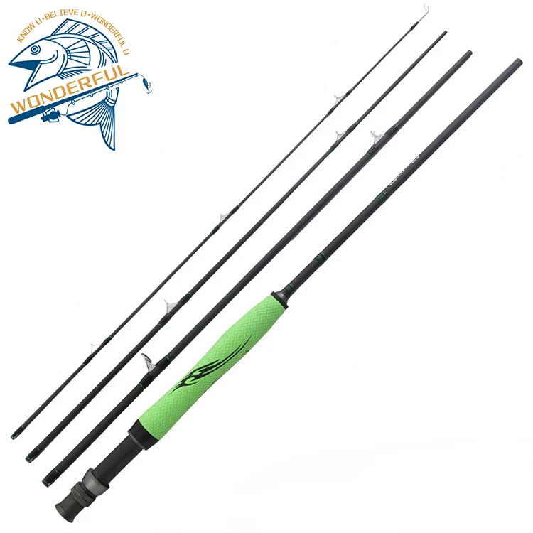 

High Carbon 2.28m 2.7m Spinning 4 Sections Hollow Freshwater Light Fly Fishing Rod, 1colors