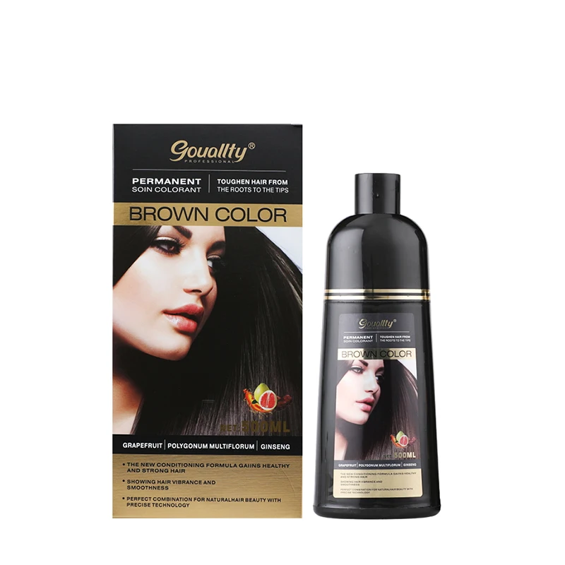 

Private Label Black Hair Care Natural Hair Darkening Shampoo Color Hair Dye Shampoo for Women and Men, Black colors