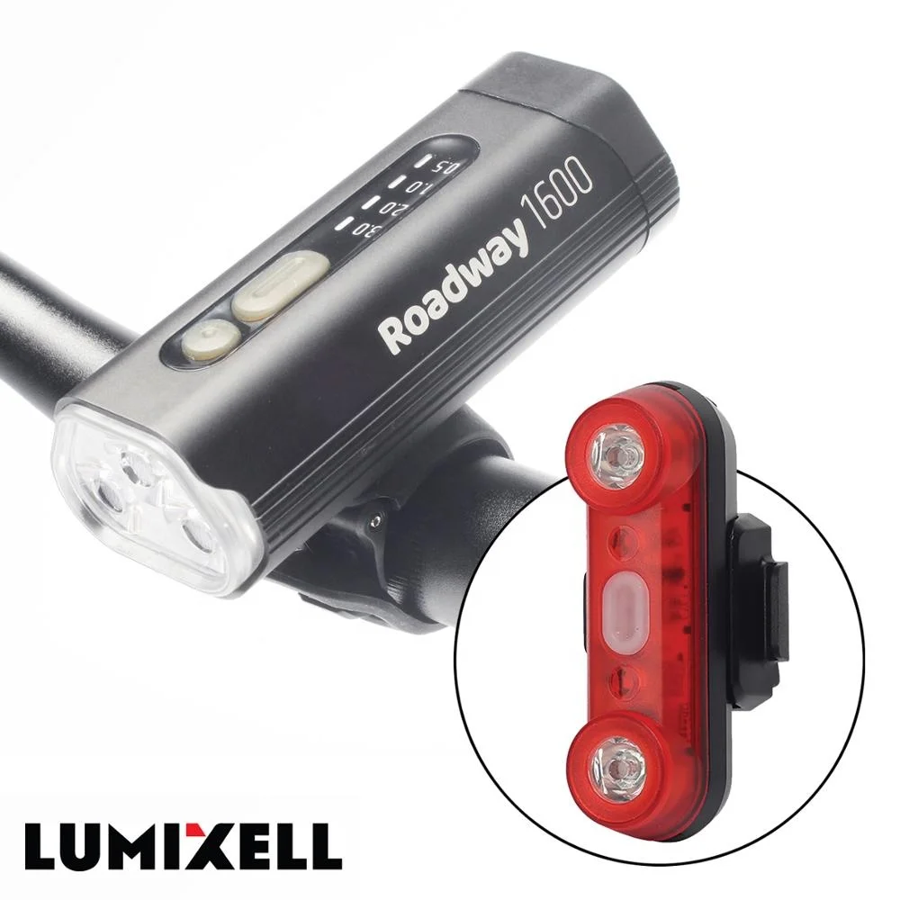 

New Arrivals Super bright 1600 lumen bicycle light front rechargeable and Bike taillight combo