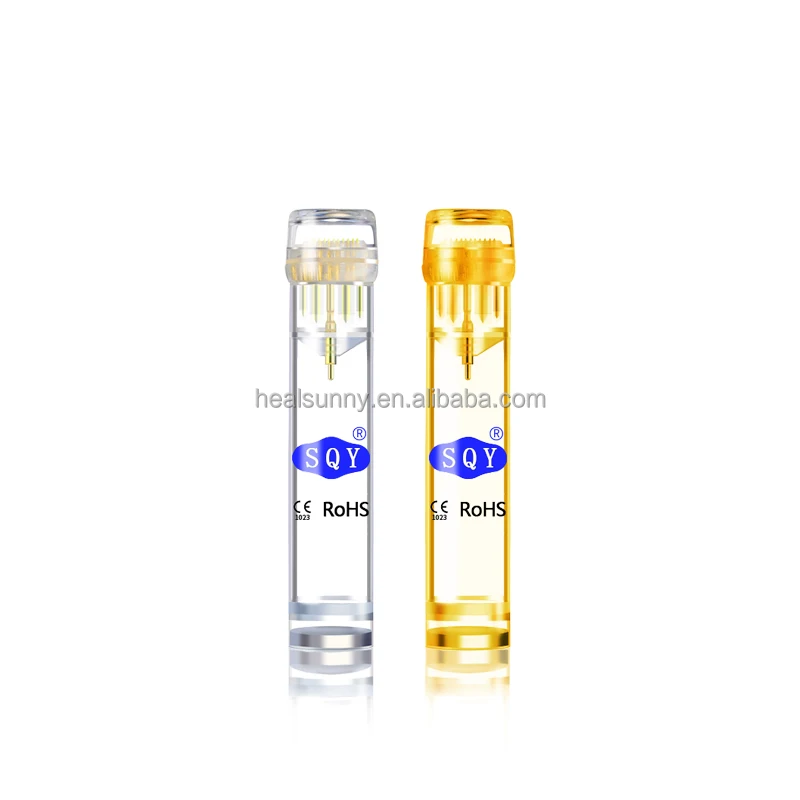 

Hyaluronic acid serum bottle 24k gold plated 19 microneedles derma stamp, Customized